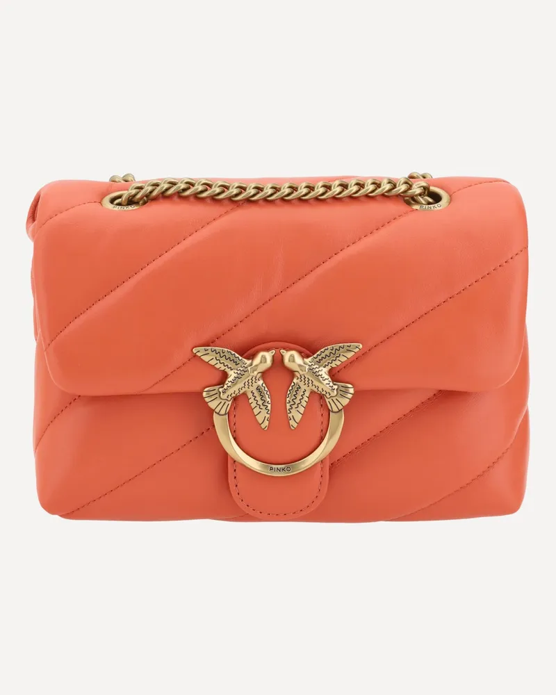 Pinko Love Mini Puff Shoulder Bag Female Orange