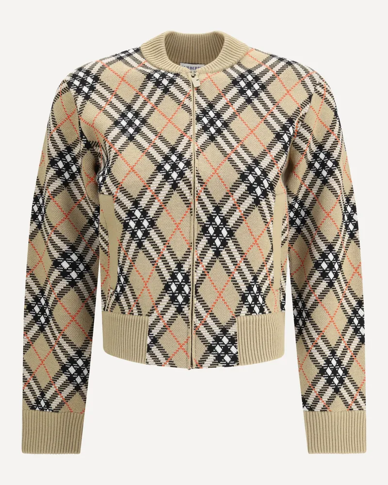 Burberry Check Cardigan Female Beige