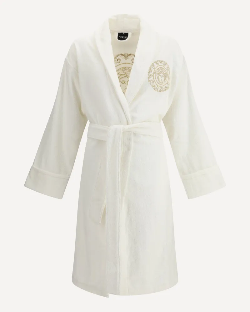 Versace Medusa Bathrobe unisex White