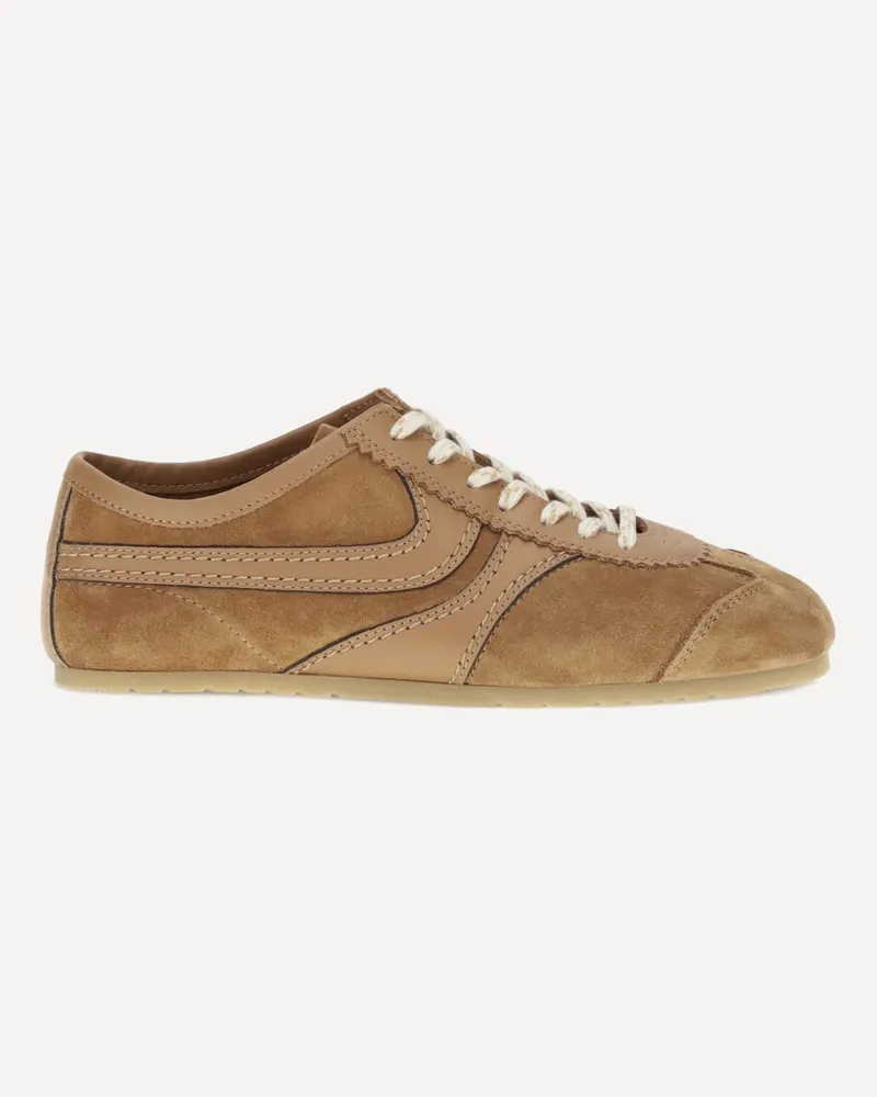 Dries van Noten Suede Sneakers Female Brown