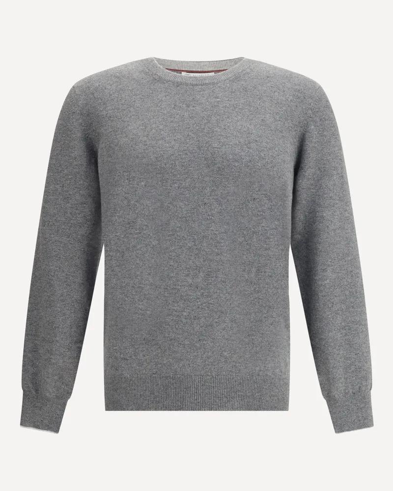 Brunello Cucinelli Cashmere Sweater Male Grey
