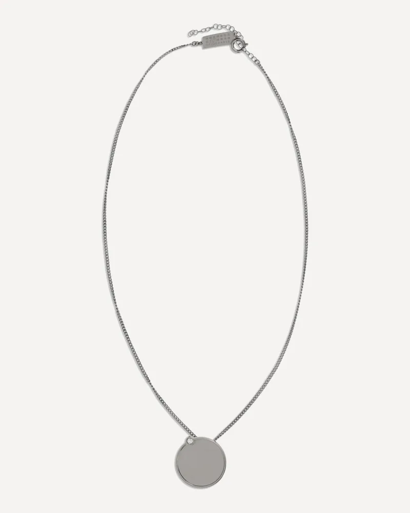 Maison Margiela Necklace with round plaque Female Silver