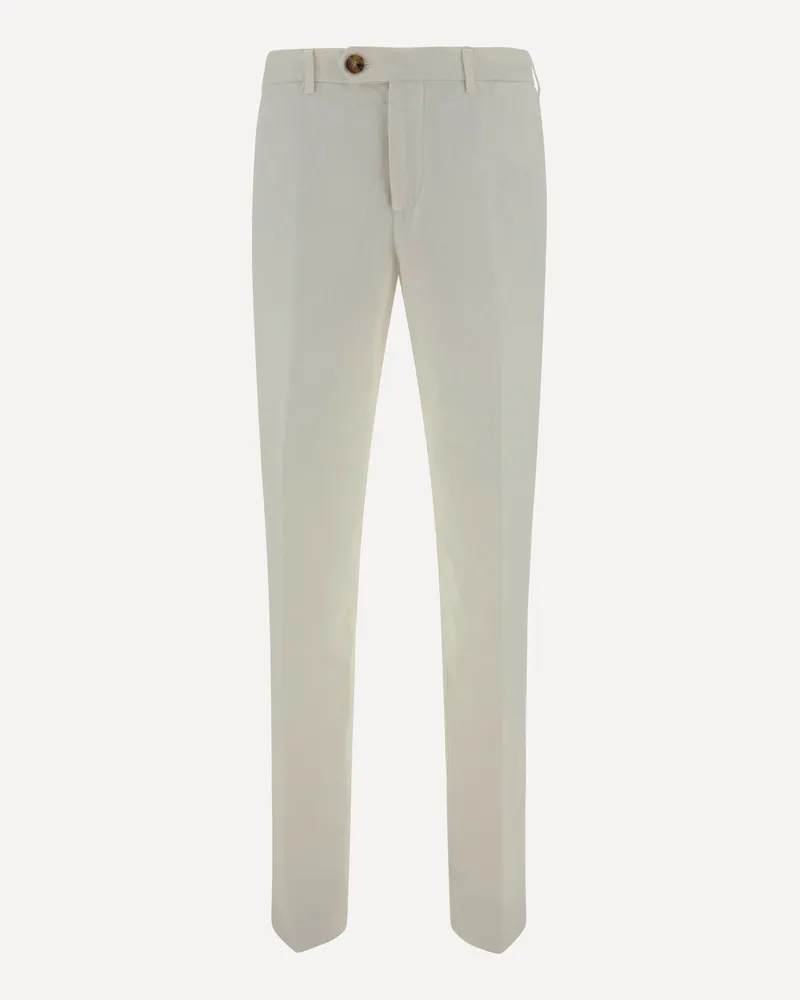 Brunello Cucinelli Dyed Pants Male White