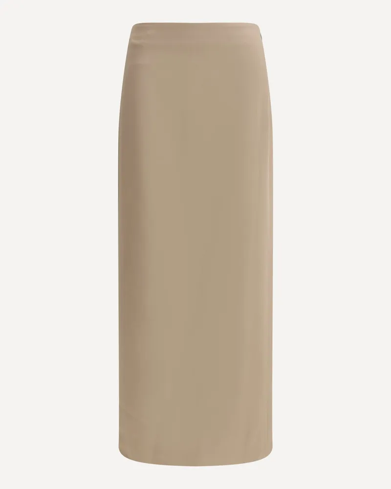 Brunello Cucinelli Satin midi Skirt Female Grey