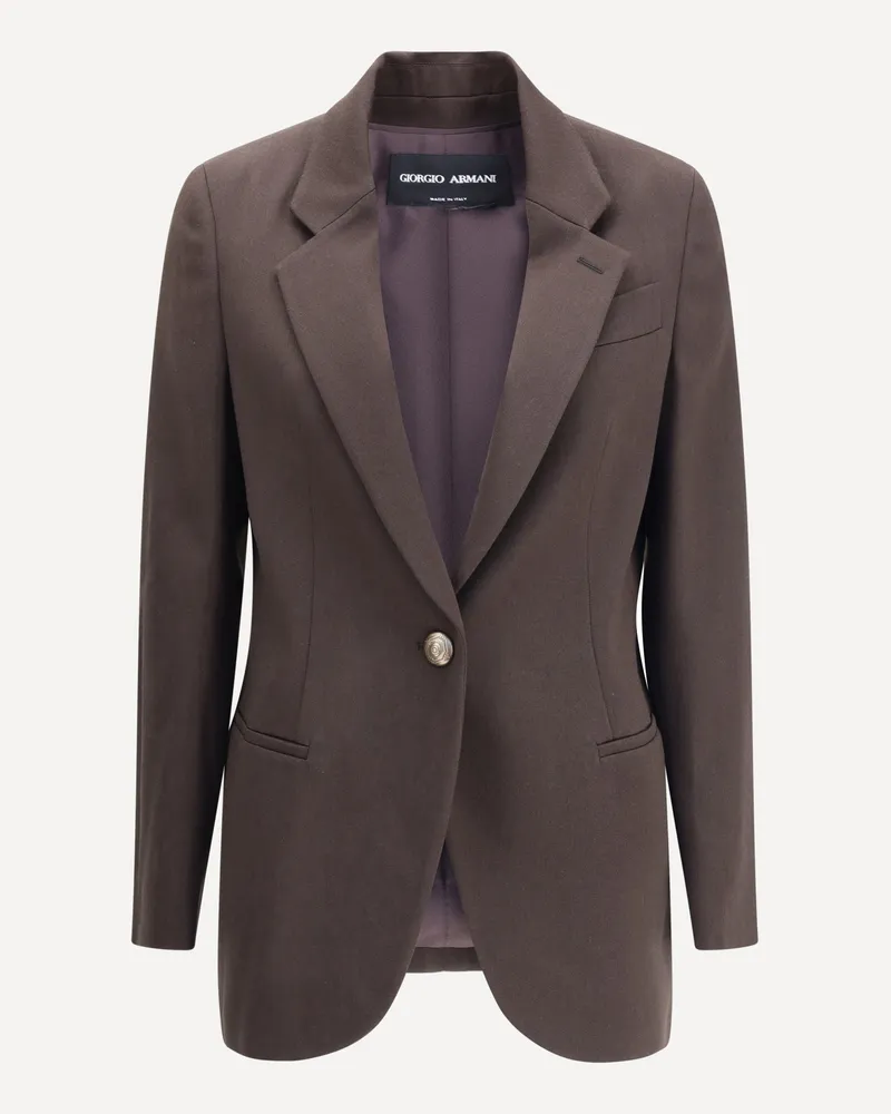 Giorgio Armani Single-breasted wool Blazer Female Brown