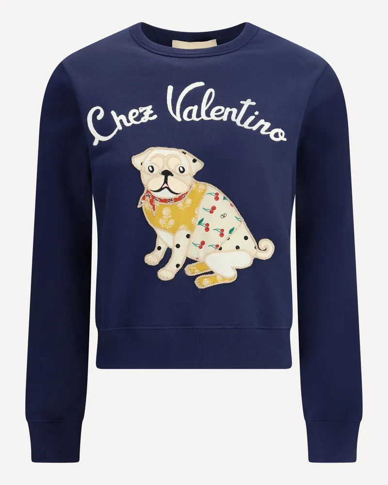 Valentino Garavani Cotton Sweatshirt Female Blue