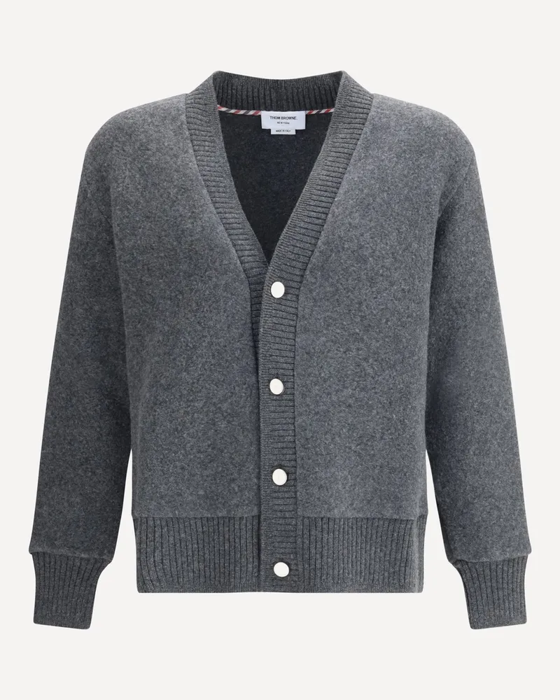 Thom Browne Wool Cardigan Male Grey