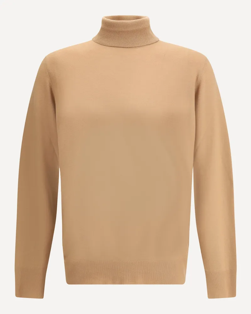 Loro Piana Cashmere Turtleneck Sweater Male Brown