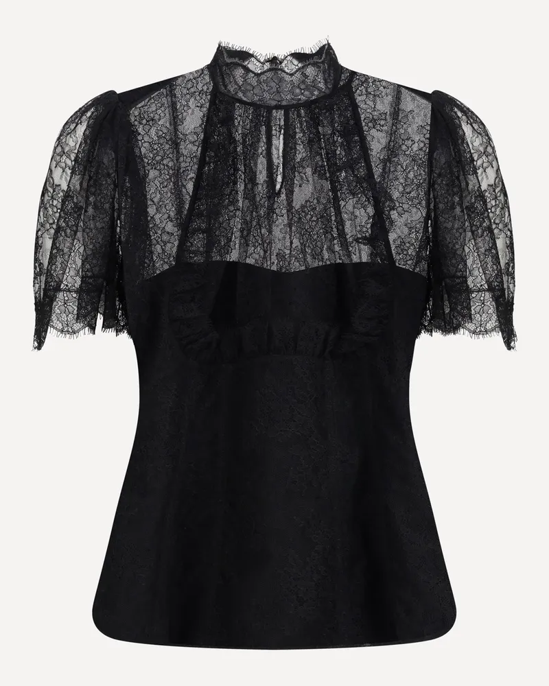 Alexander McQueen Floral Lace Top Female Black