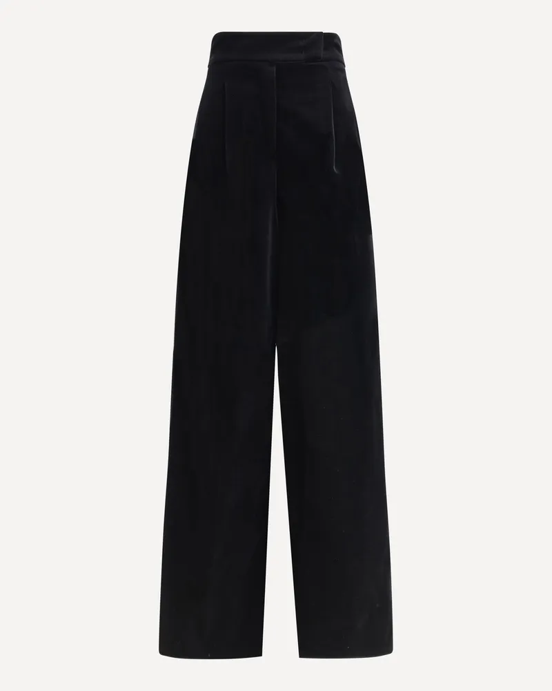 Max Mara Velvet Wide leg Pants Female Black