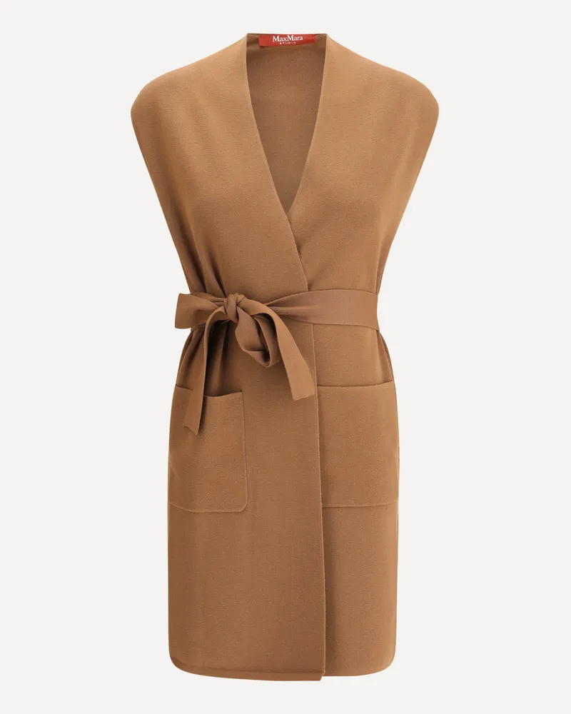 Max Mara Abete long Vest Female Brown