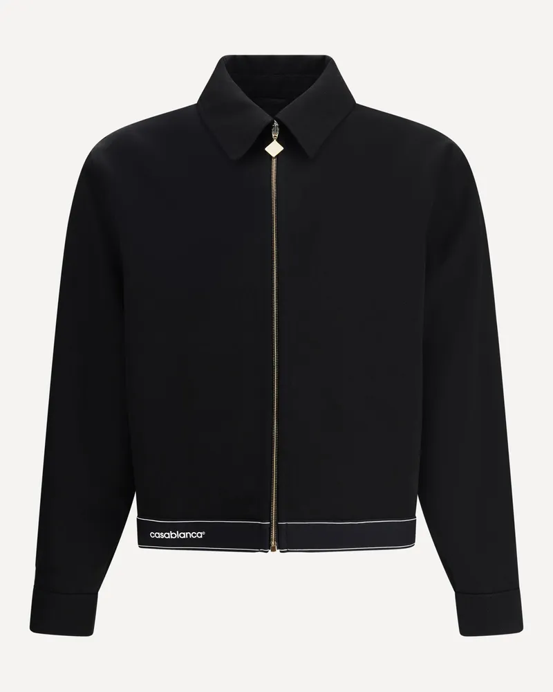 Casablanca Paris Wool Sports Jacket Male Black