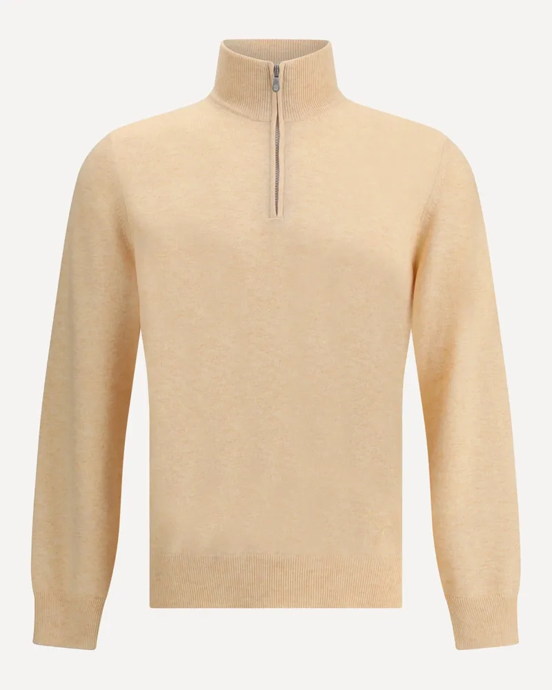 Brunello Cucinelli Cashmere Sweater Male Orange