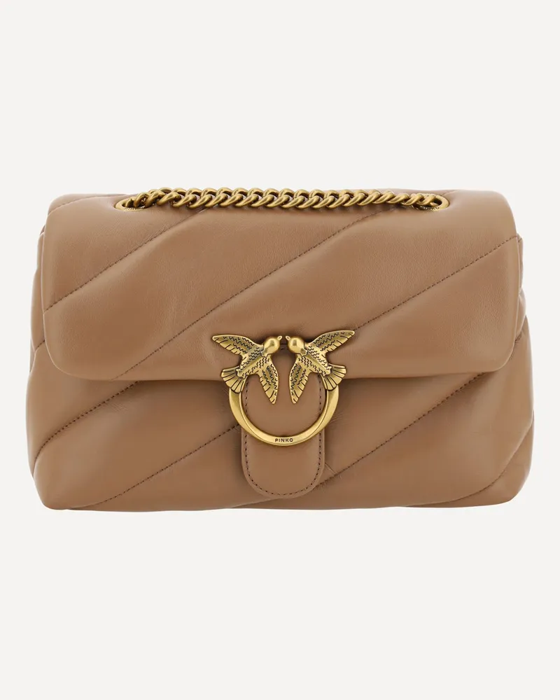 Pinko Love Classic Shoulder Bag Female Brown