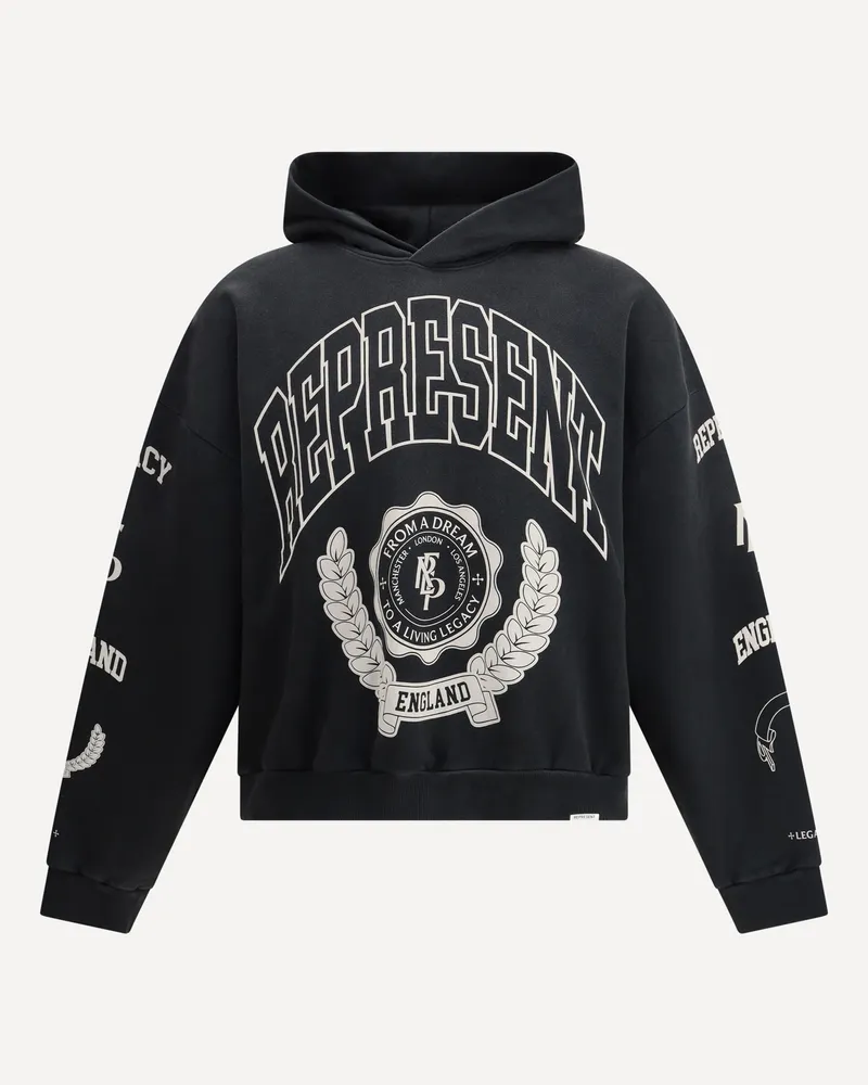 REPRESENT Legacy Crest Hoodie Male Black