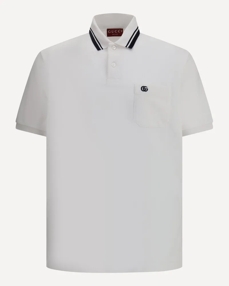 Gucci Logoed Polo Shirt Male White
