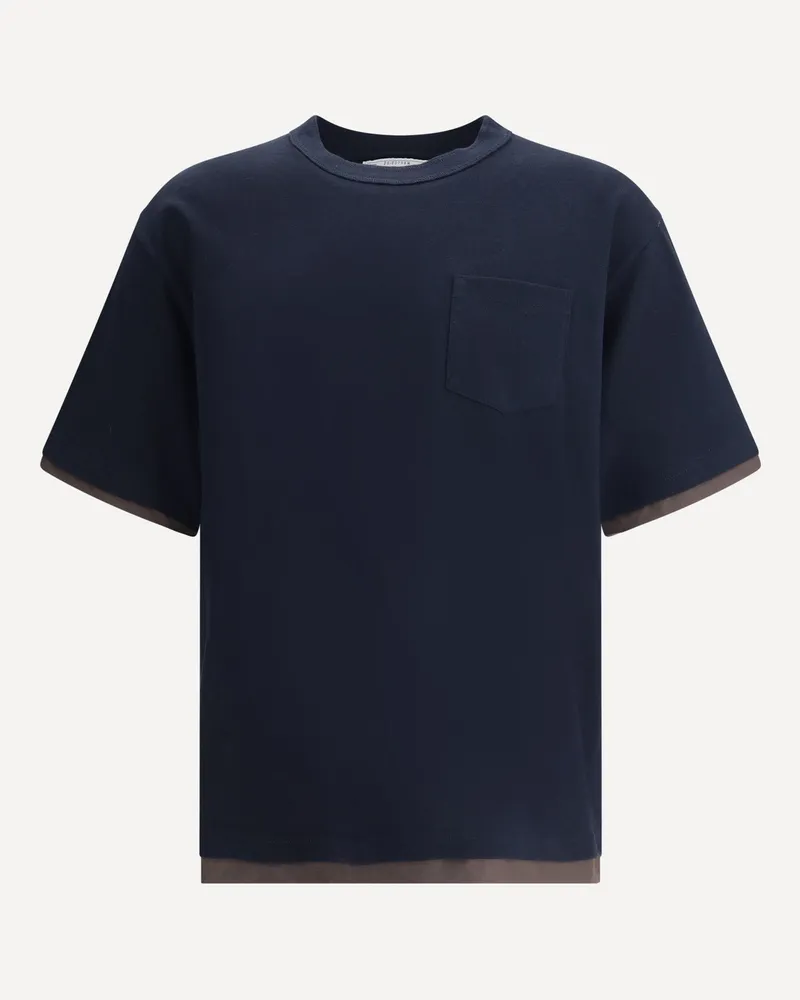 Sacai T-Shirt double layers Male Black