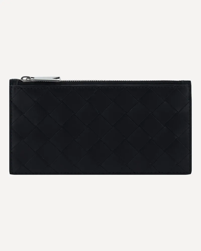 Bottega Veneta Leather Card Holder Male Black