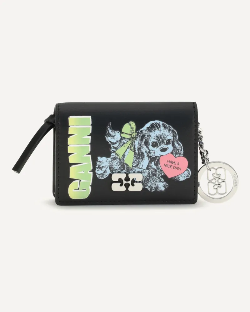 Ganni Puppy print Card Holder Female Black
