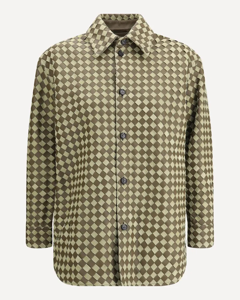 Bottega Veneta Woven leather shirt Jacket Female Green