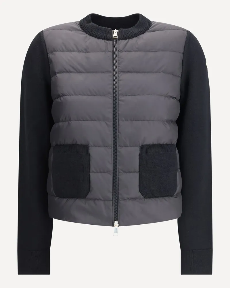 Moncler Zipped up black Cardigan Female Black