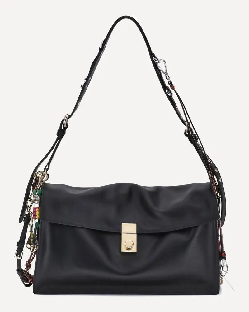 Prada Large Soft Sound Shoulder Bag Female Black