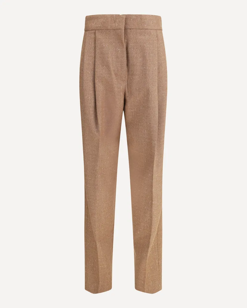 Fabiana Filippi Prince de Galles Pants Female Beige