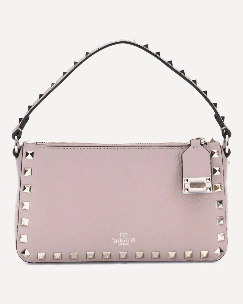 Valentino Garavani Rockstud Zip-Up Shoulder Bag Female Pink