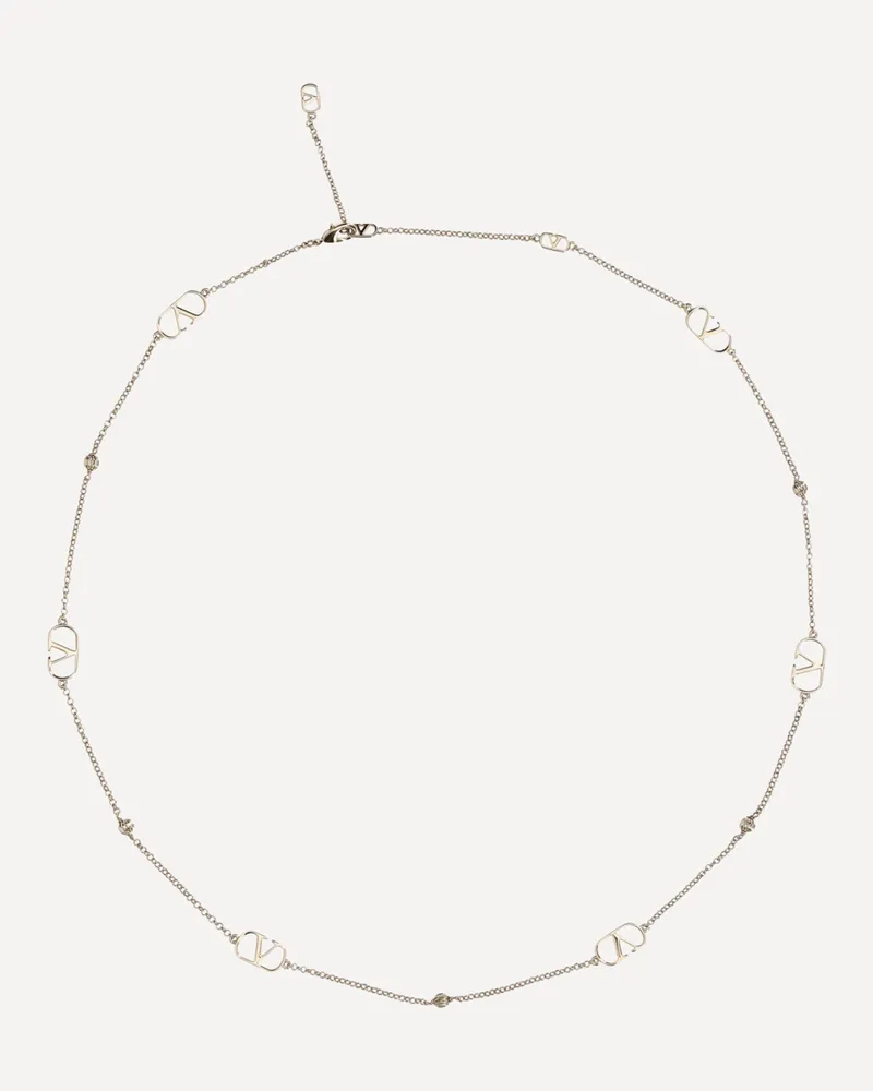 Valentino Garavani VLogo Necklace Female Silver