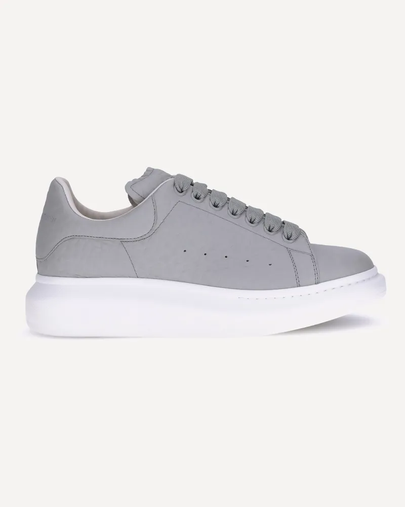 Alexander McQueen Leather Sneakers Male Grey