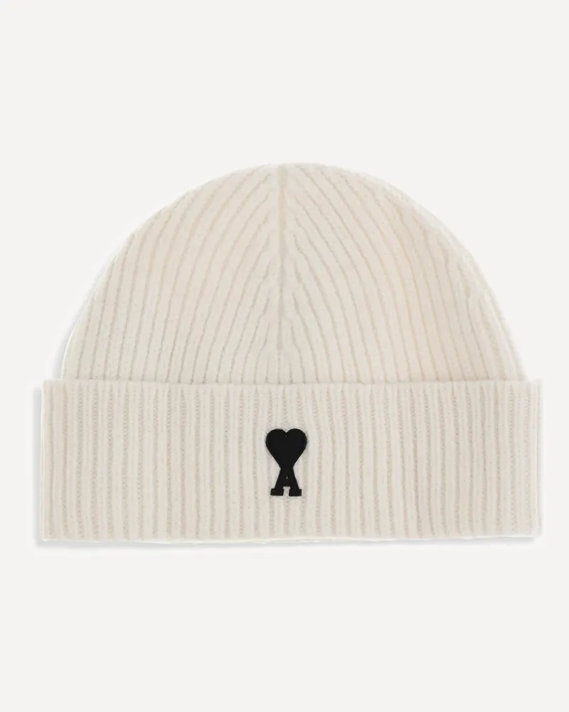 AMI Paris Ami De Coeur beanie Hat Male Cream