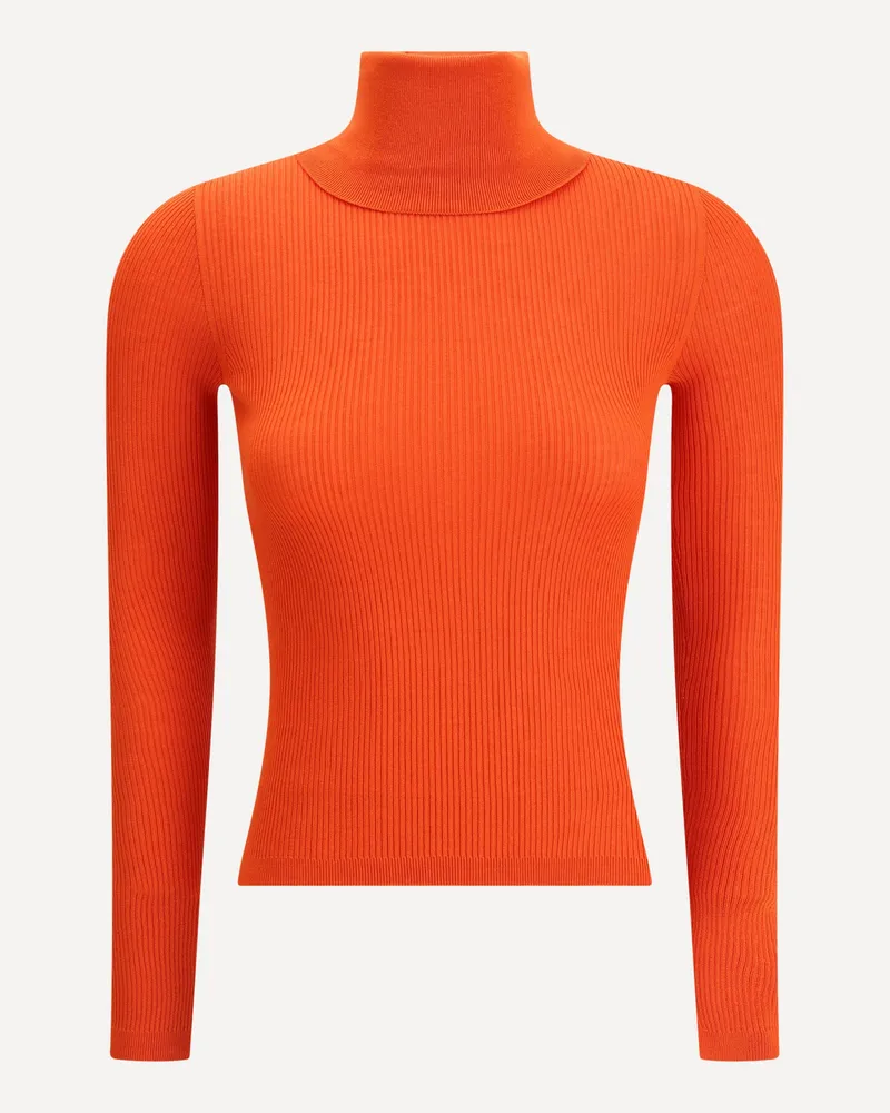Saint Laurent Turtleneck Top Female Orange