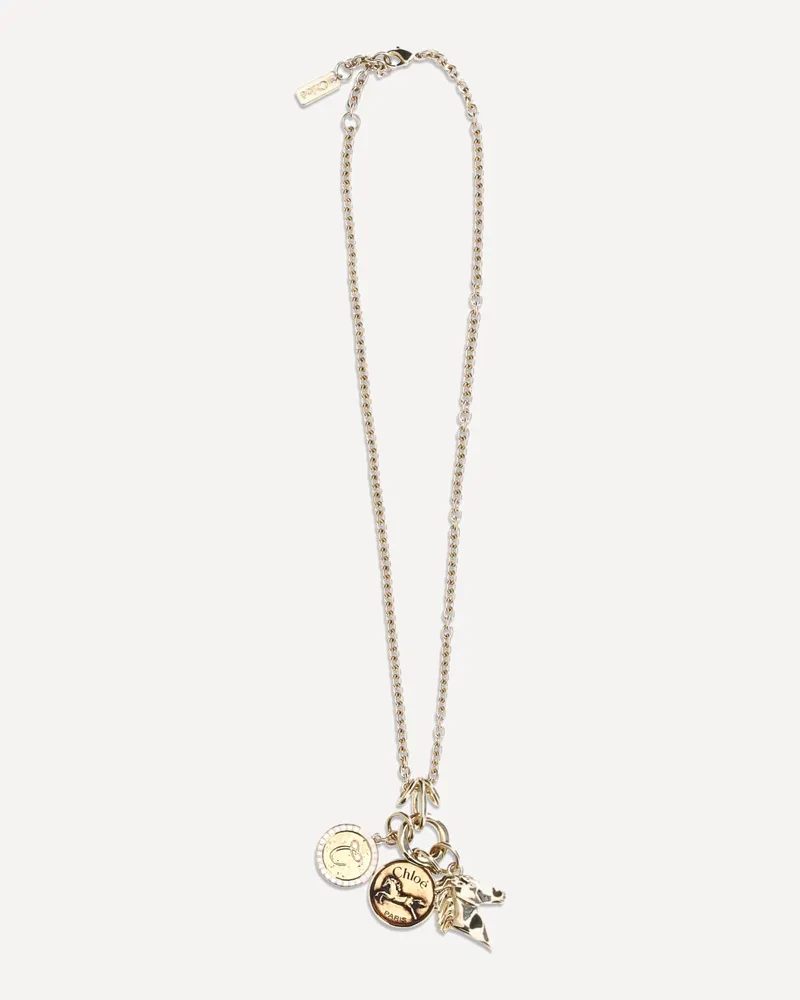 Chloé Necklace with horse head pendant Female Gold