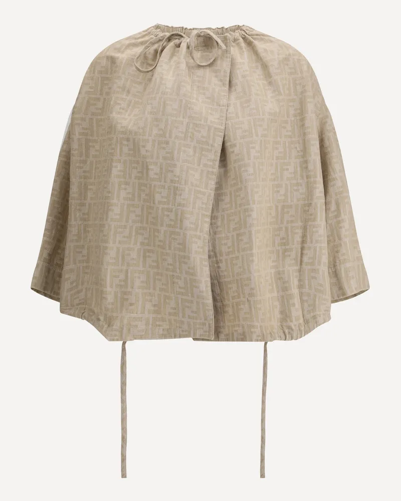 Fendi Oversize chambray Jacket Female Beige
