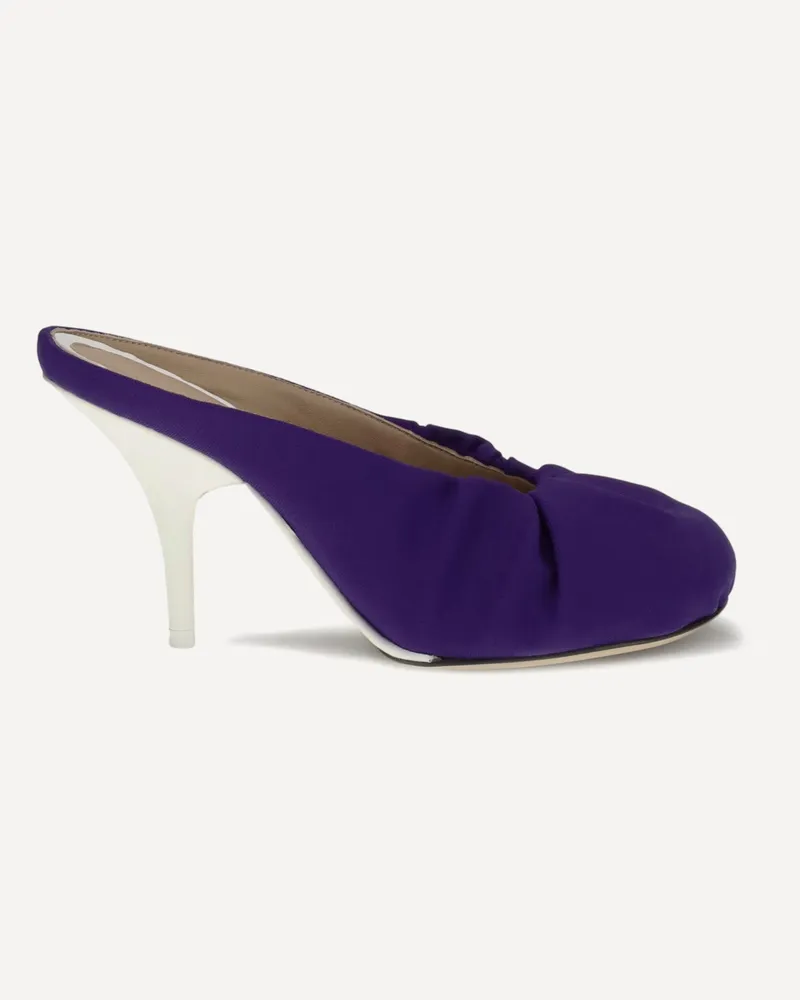 Dries van Noten Satin heeled Mules Female Purple