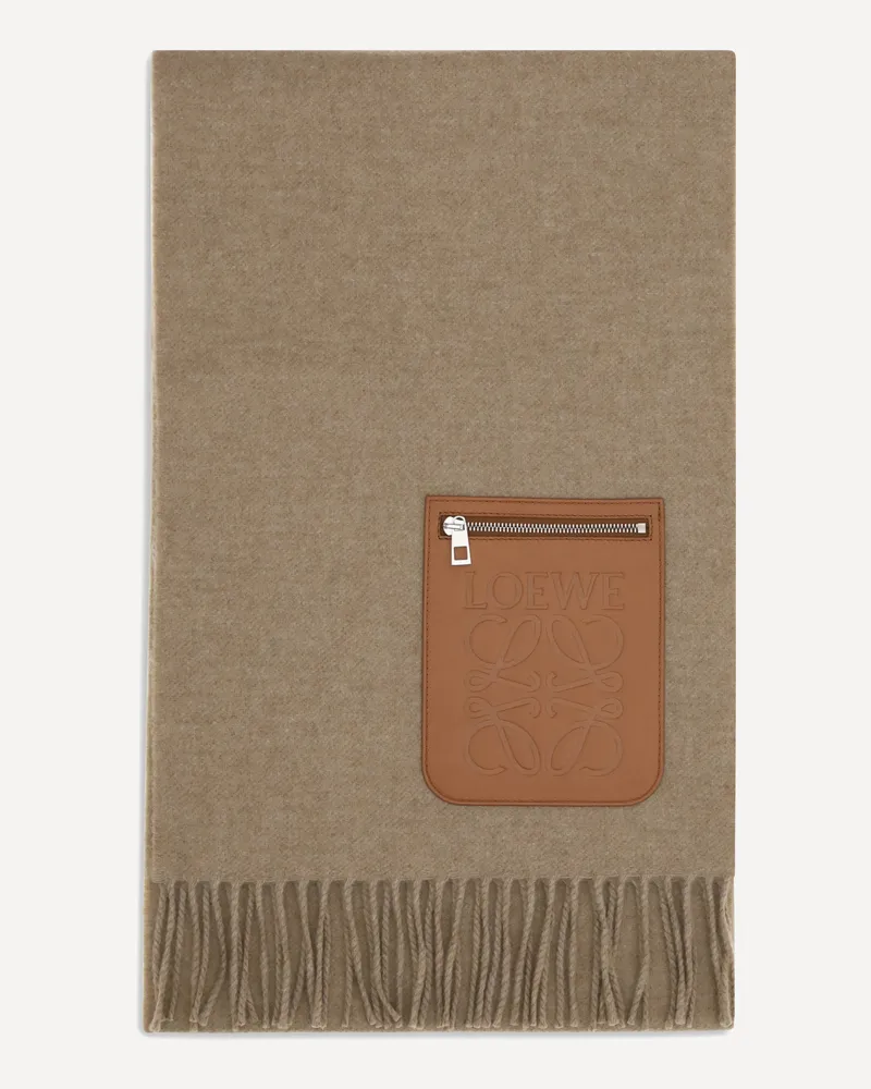 Loewe Wool and cashmere Scarf Female Beige