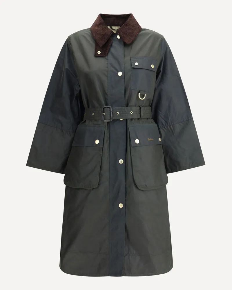 Barbour Milda waxed Trench Coat Female Green