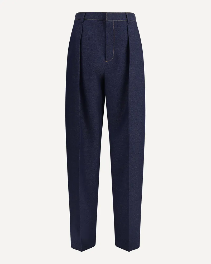 Bottega Veneta Mélange wool Pants Female Blue
