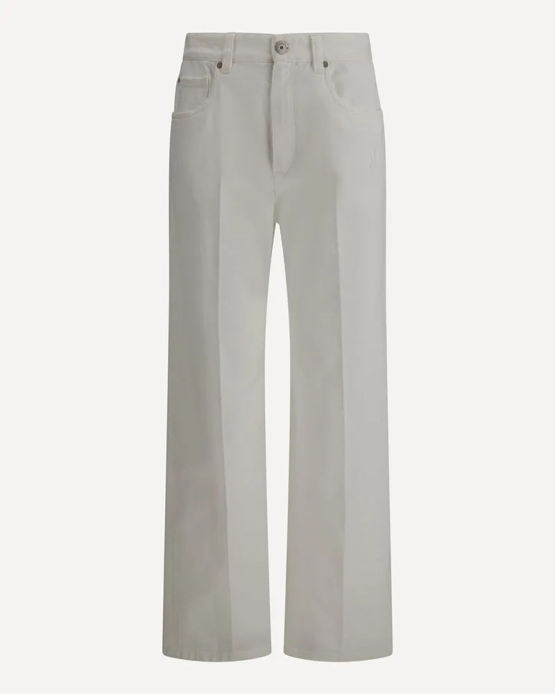 Brunello Cucinelli Straight Jeans Female White