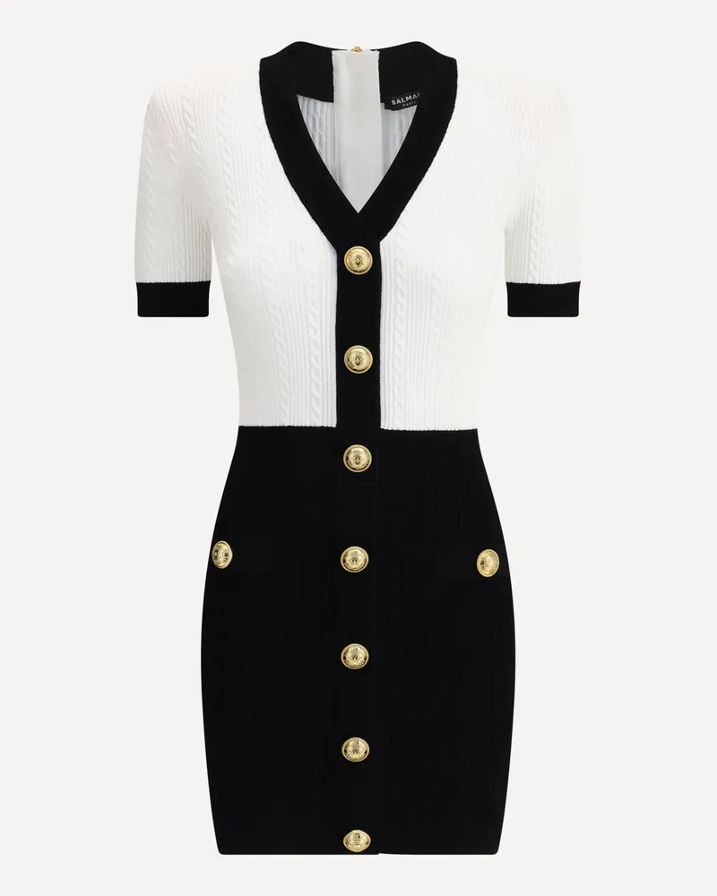 Balmain Braided pattern midi Dress Female Multicolour