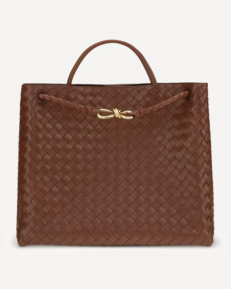 Bottega Veneta Large Andiamo Shoulder Bag Female Brown