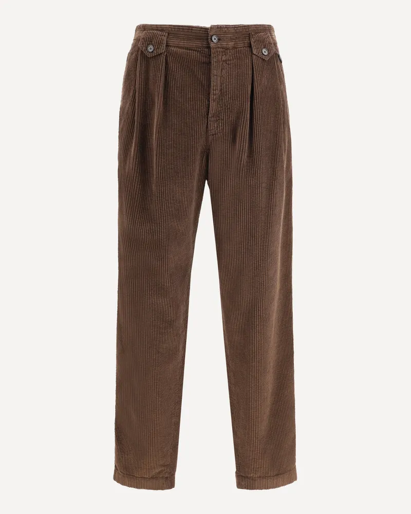 Dolce & Gabbana Corduroy Pants Male Brown