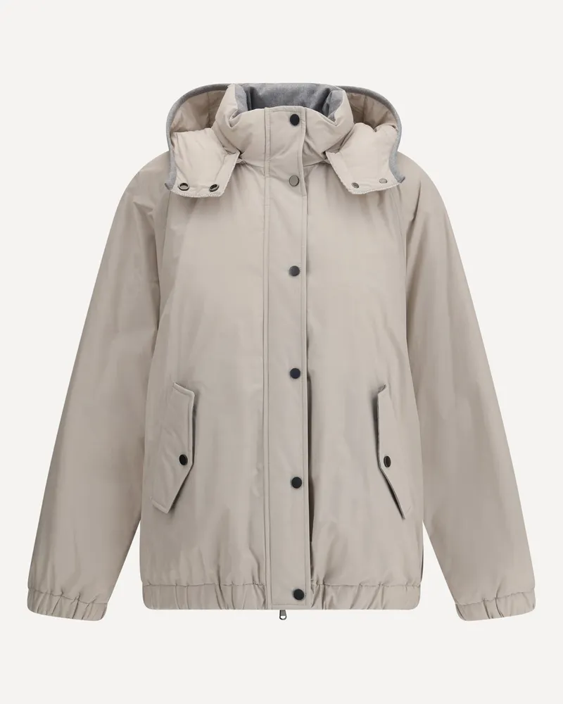 Brunello Cucinelli Padded Down Jacket Female Grey