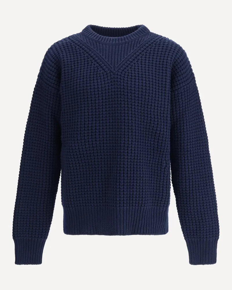 Jil Sander Wool Ls Cn Jumper Sweater Male Blue