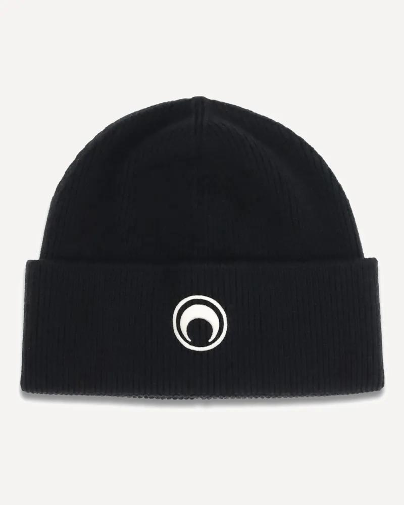 Marine Serre Merino wool Beanie Hat Female Black
