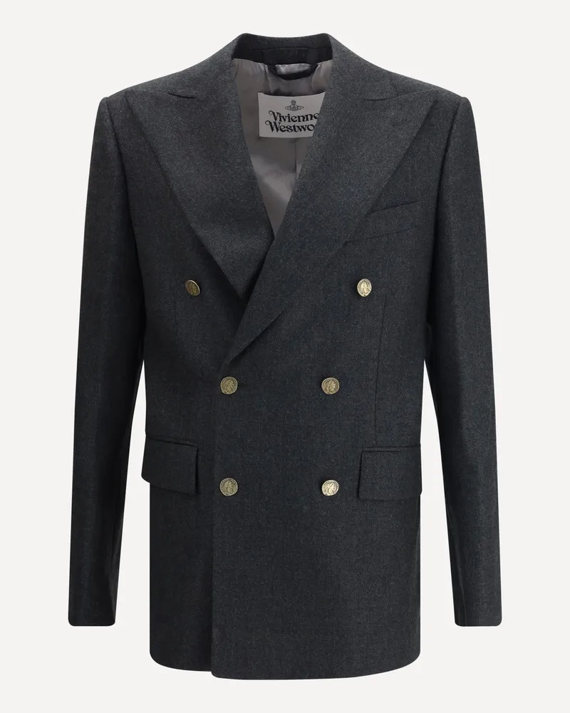 Vivienne Westwood Double-breasted Blazer Male Khaki