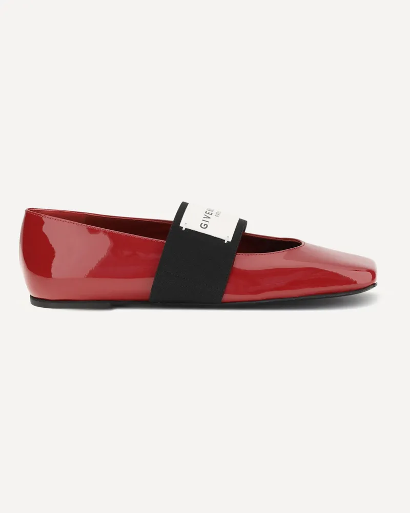 Givenchy Patent-leather Squared Ballerinas Female Red