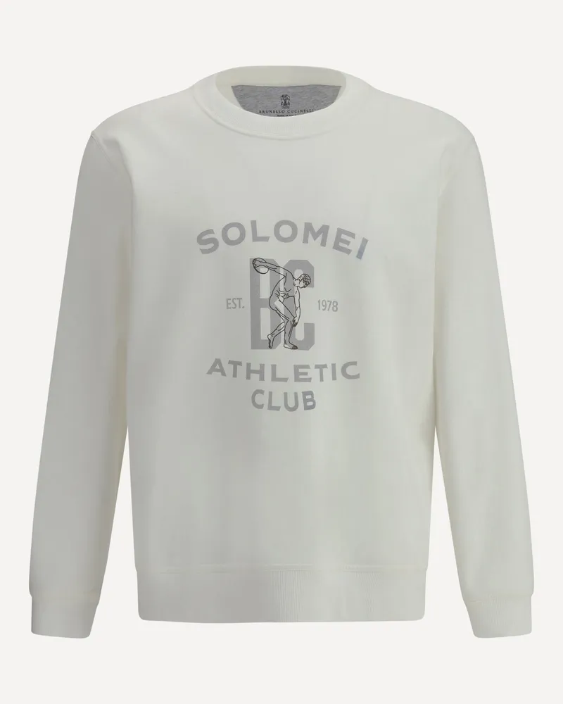 Brunello Cucinelli Maxi print Sweatshirt Male White