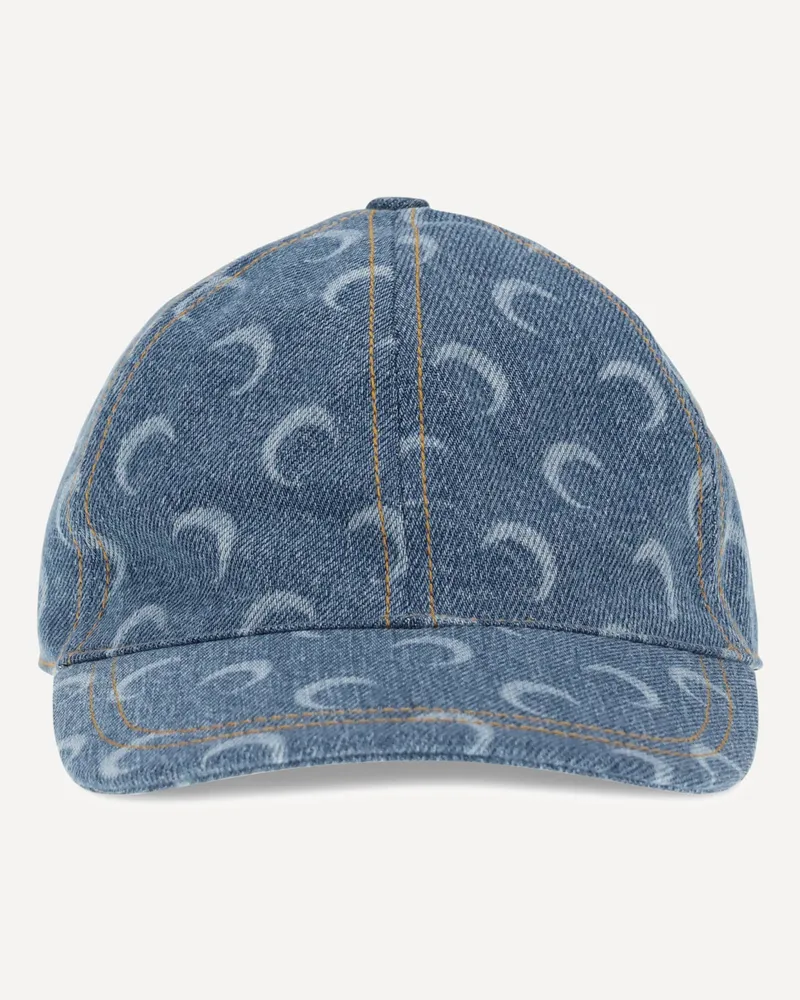 Marine Serre Moon Laser Denim Baseball Hat Female Light