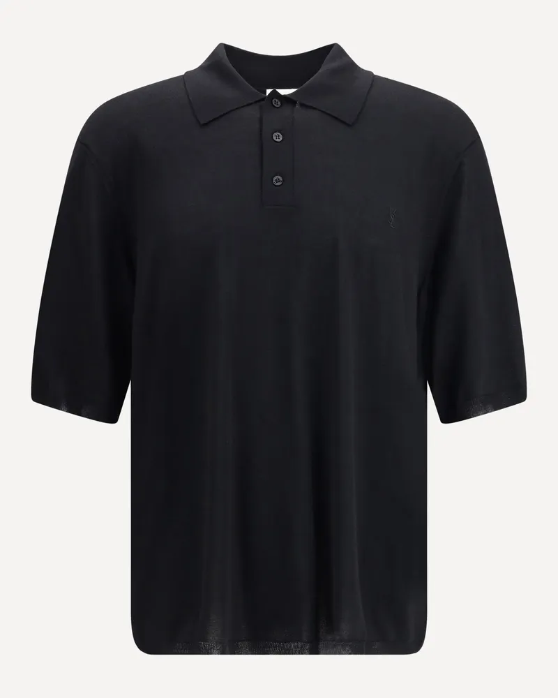 Saint Laurent Wool polo Shirt Male Black